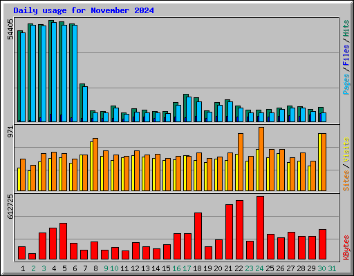 Daily usage for November 2024