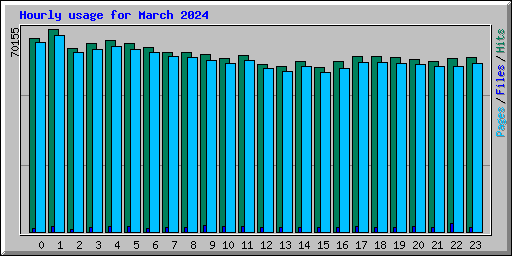 Hourly usage for March 2024